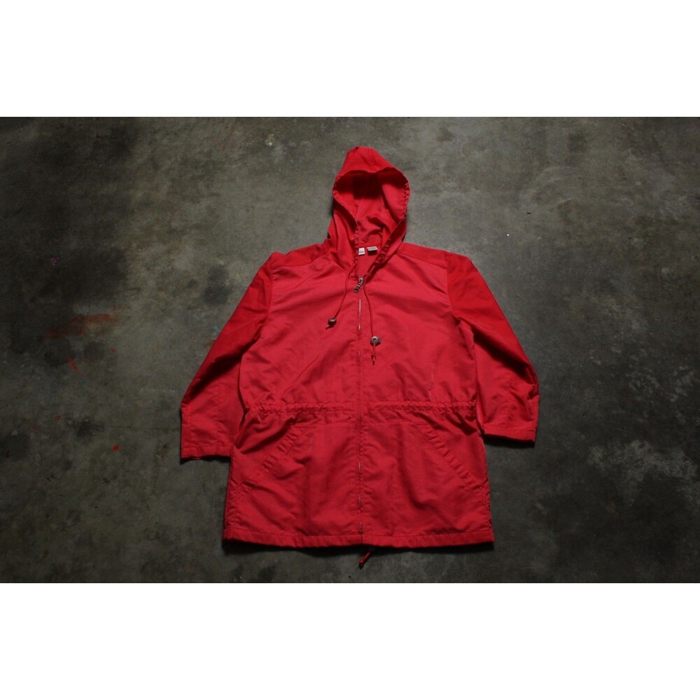 Vintage 90's Liz Claiborne Red Nylon Cinched Waist Jacket - Medium